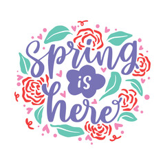 Spring Lettering Quotes For Printable Posters, Cards, Tote Bags, Or T-shirt design. 