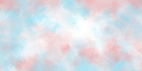 Light Blue and pink Paper Background with Beautiful Cloudy Sky Texture.beauty smooth abstract sweet pastel cloudy on sky .Sky and clouds in pastel tones for graphic design or wallpaper.
