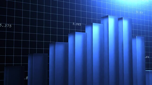 Stock market animated graphic. Stock price chart. Financial and business concept.	