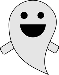 cute funny happy halloween ghost
