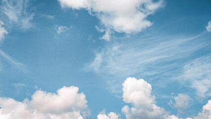 Beautiful landscape of mountain and blue sky with cloud in Indonesia
