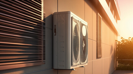 Exterior Wall-Mounted Air Conditioning Unit
