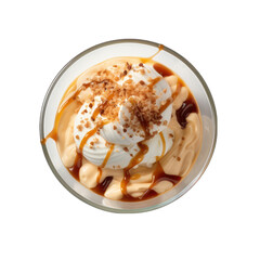 Affogato Bowl Isolated on Transparent or White Background, PNG