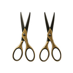 Pair of Scissors Isolated on Transparent or White Background, PNG