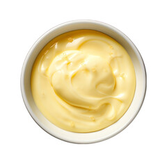 Vanilla Custard Bowl Isolated on Transparent or White Background, PNG