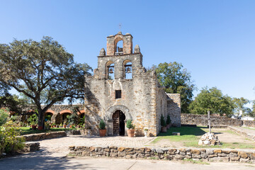 view to mission Espada at San Antonio mission trail, an Unesco world heritage site.