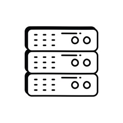 Server icon vector stock illustration
