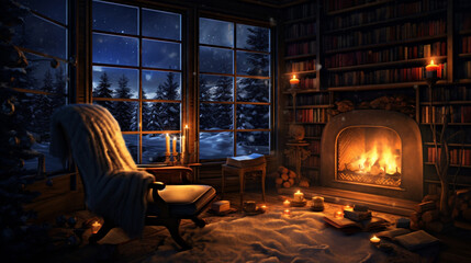 fireplace in the room