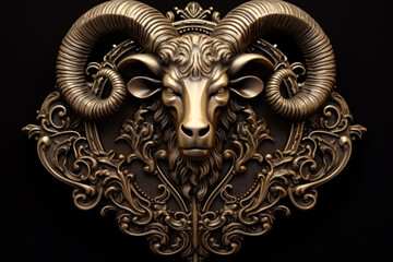 Astrology Capricorn zodiac sign. Ram or mouflon horoscope