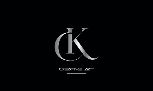 CK, KC, C, K abstract letters logo monogram