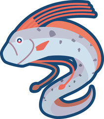 かわいいリュウグウノツカイのイラスト