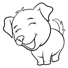 Cute animal illustration on isolated white background, cool for stickers, logos, t-shirts, coloring books, etc.