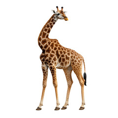 giraffe isolated on a transparent background PNG for decorating projects.