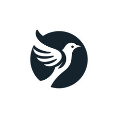 Vector bird logo silhouette illustration