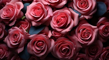 Obraz premium Pink Red Roses Leaves Aluminium Box, Background Image, Desktop Wallpaper Backgrounds, HD