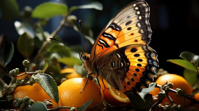 Plain Tiger Butterfly On Confederate Vine, Background Image, Desktop Wallpaper Backgrounds, HD