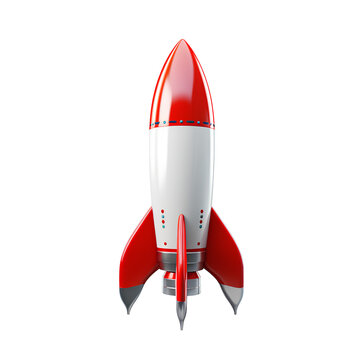 rocket on white background