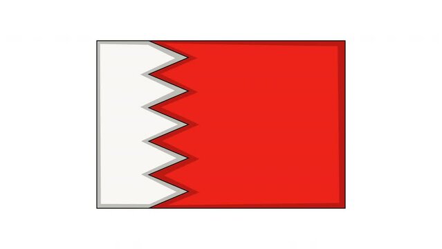 animation forming the qatar flag