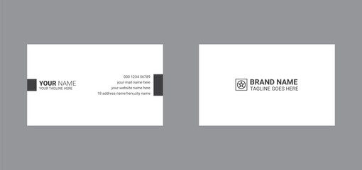 Fototapeta na wymiar Double sided business card design template layout for business or personal