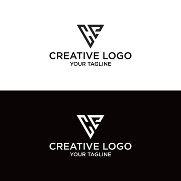 vektor desain logo ce huruf kreatif