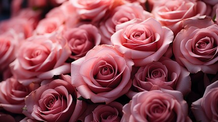 Obraz premium Many Pink Rose Summer, Background Image, Desktop Wallpaper Backgrounds, HD