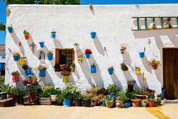Beautiful streets of Vejer de la Frontera, Spain, Andalusia region, Costa de la Luz, Cadiz...