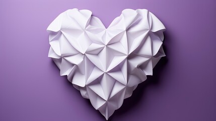 Paper Heart On Purple Background, Background Image, Desktop Wallpaper Backgrounds, HD