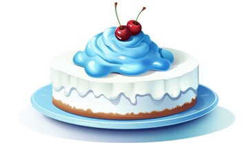 Frozen Cheesecake icon on white background