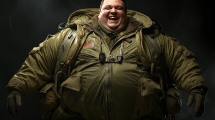 Happy Man Presenting Plus Size Attractive, Background Image, Desktop Wallpaper Backgrounds, HD