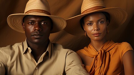 Image Young African Couple Looking Camer, Background Image, Desktop Wallpaper Backgrounds, HD - obrazy, fototapety, plakaty
