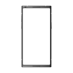 white wide screen smartphone illustration