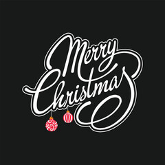 Fototapeta premium Merry Christmas & Happy New Year t shirt Promotion Poster or banner with red gift box and LED String lights for Retail, Shopping or Christmas Promotion in red and black style