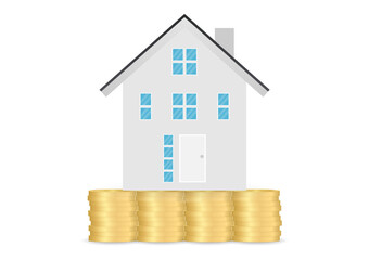 House Real Estate Property. Saving Money for House. House Loan or Mortgage Concept. 