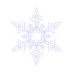 Obraz premium light blue christmas snowflake handdrawn illustration