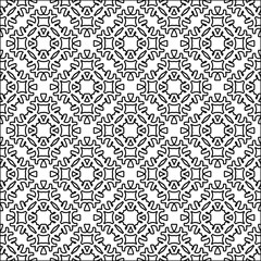  Figures from lines.Abstract background. Black  pattern for web page, textures, card, poster, fabric, textile. Repeat pattern. 