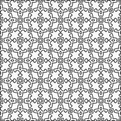  Figures from lines.Abstract background. Black  pattern for web page, textures, card, poster, fabric, textile. Repeat pattern. 