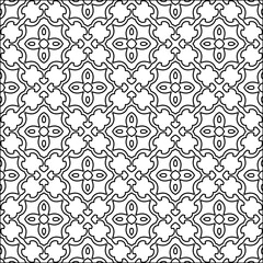  Figures from lines.Abstract background. Black  pattern for web page, textures, card, poster, fabric, textile. Repeat pattern. 