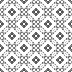  Figures from lines.Abstract background. Black  pattern for web page, textures, card, poster, fabric, textile. Repeat pattern. 