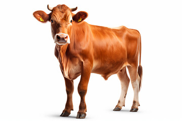 Isolated cow with a transparent background.