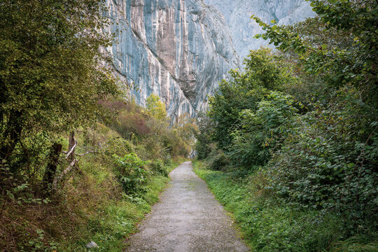 Senda del Oso (Bear Trail) - green Way next to Entrago, Asturias, Spain