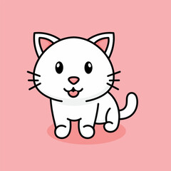 cute cartoon cats, kawaii, and adorable.