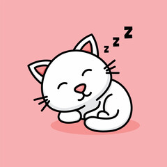 Fototapeta premium cute cartoon cats, kawaii, and adorable.