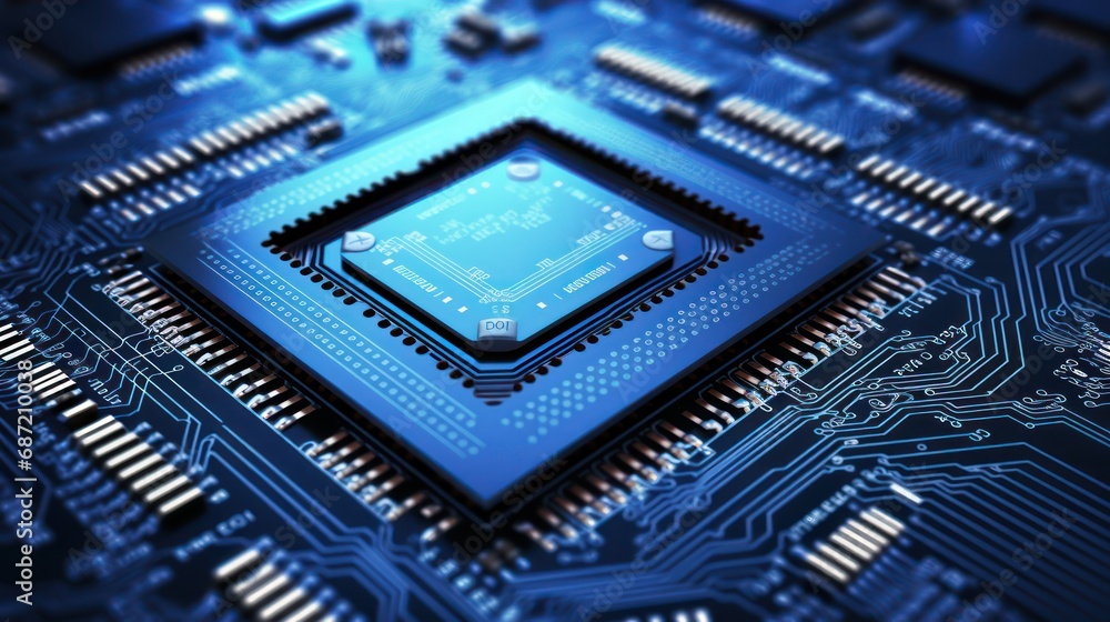 Poster close up of computer circuit board