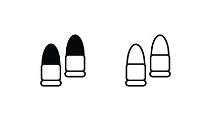 Bullets icon design with white background stock illustration - obrazy, fototapety, plakaty
