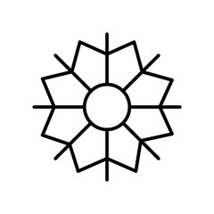 snowflake line icon