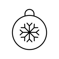 Fototapeta premium snowflake line icon