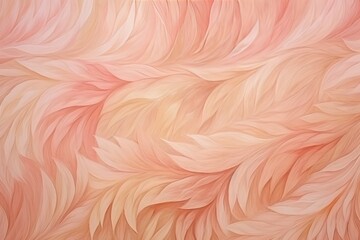 watercolor Coral pink vintage, feather pattern texture background, pastel soft fur for baby to sleep.