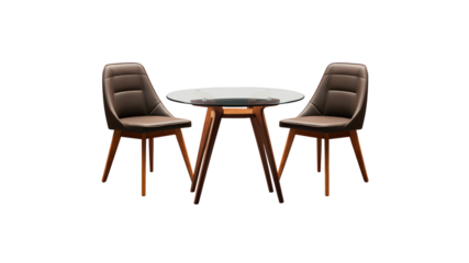 Three-dimensional table, furniture, table with base and legs Wooden dining table. Isolated object for showroom.Vector realistic decorative elements on isolated transparent or white background.