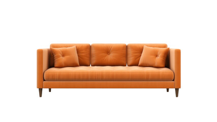 Sofa set on a white background, 3D illustration. On a transparent or white background, isolated.