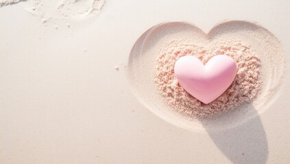 Fototapeta premium A heart shaped cookie sitting on top of a white plate